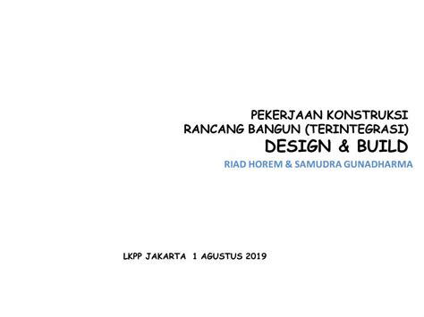 Pdf Pekerjaan Konstruksi Rancang Bangun Terintegrasi Dokumen Tips