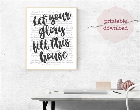 Let Your Glory Fill This House Printable Wall Art Christian - Etsy