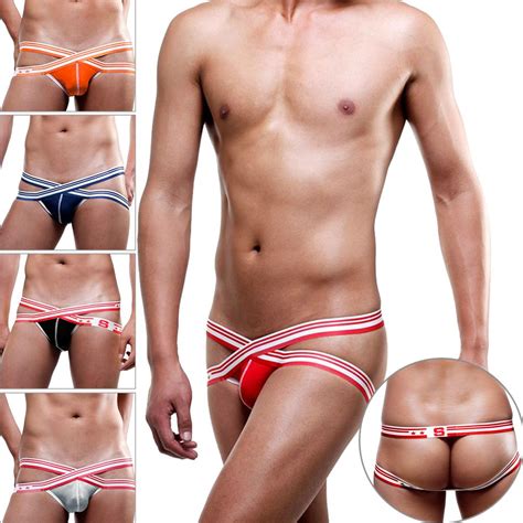 Sexy Jockstrap Briefs Mens G String Thong Cotton Underwear Underpants Boxer M Xl