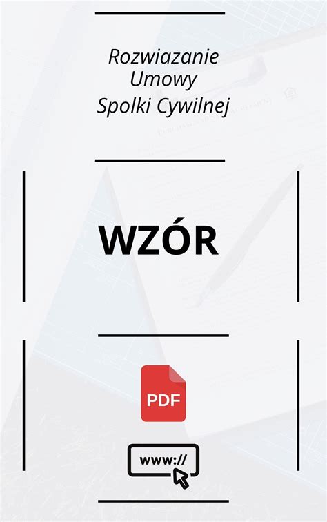 Rozwiązanie Umowy Spółki Cywilnej Wzór PDF