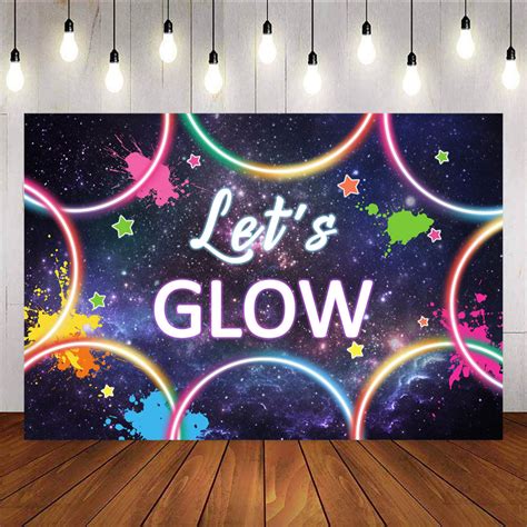 Custom Lets Glow Backdrop Laser Neon Splatter Paint Photo Background