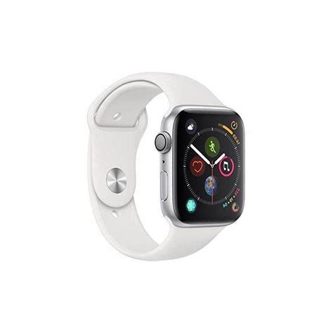 Apple Watch S Rie Mm Aluminium Argent Bracelet Sport Blanc