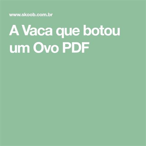 A Vaca Que Botou Um Ovo Pdf Incoming Call Screenshot