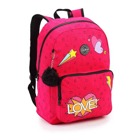 KIT ESCOLAR FEMININO LOVE ROSA SEANITE Seanite Mochilas Malas E