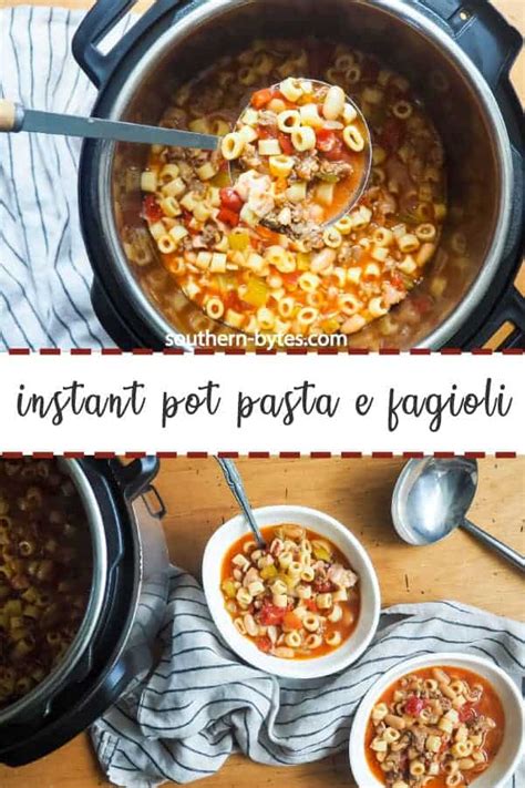 Instant Pot Pasta E Fagioli Southern Bytes