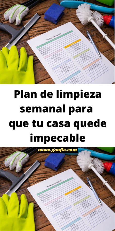 Plan De Limpieza Semanal Para Que Tu Casa Quede Impecable Cleaning