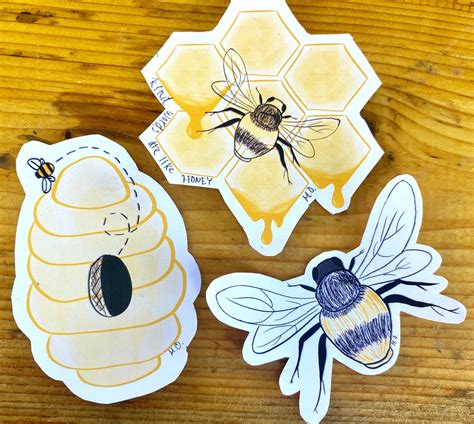 Bee Stickers | Etsy