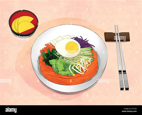 Korean food illustration Stock Vector Image & Art - Alamy