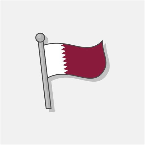 Premium Vector Illustration Of Qatar Flag Template