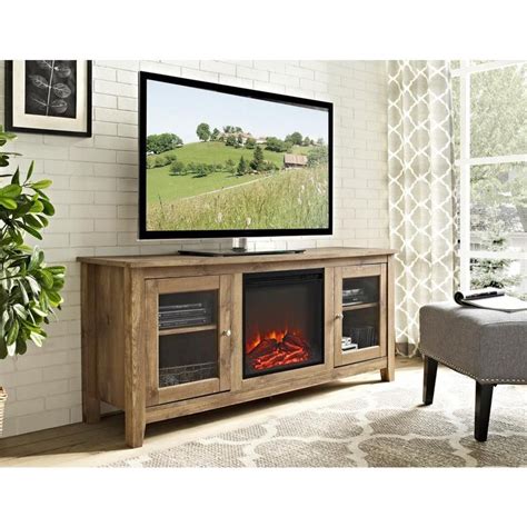 Walker Edison Furniture Company Traditional 58 In Barnwood Tv Stand Fits Tv Up To 65 In With