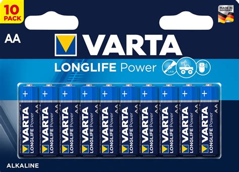 10 Varta 4906 Longlife Power AA Mignon Alkaline Batterien Im 10er Blister