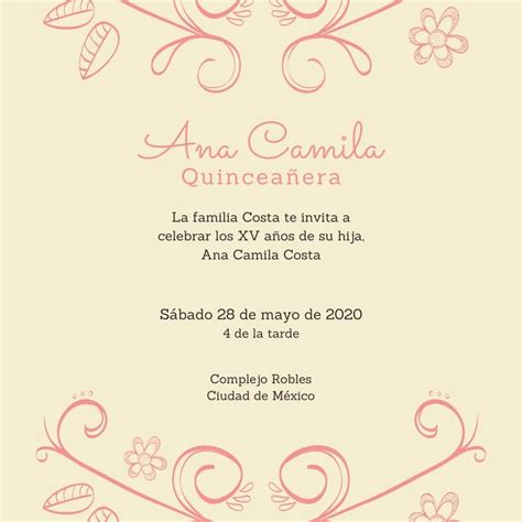 Plantillas de invitaciones para 15 años gratis Canva