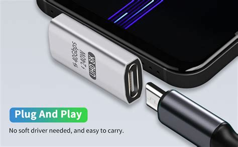 Poyiccot Adaptador Usb C De 90 Grados 40 Gbps Paquete De 3 Unidades Adaptador Usb C De 240 W