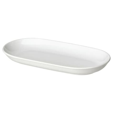 Godmiddag Serving Plate White 36x22 Cm Ikea