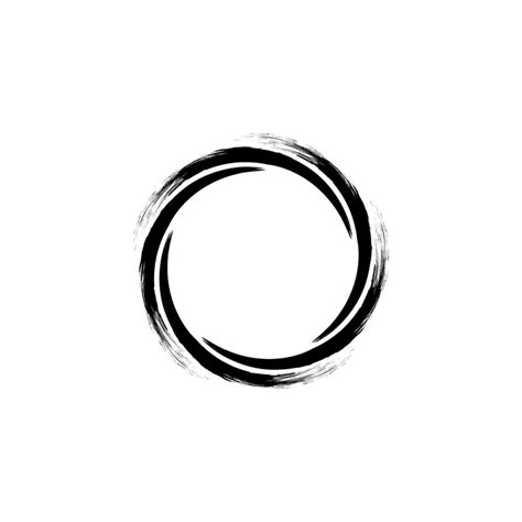 Black Enso Zen Circle On White Background Vector Illustration 21572075