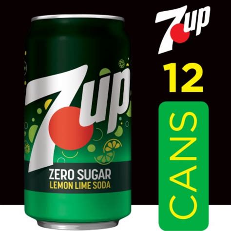 7UP Lemon Lime Zero Sugar Soda Cans 12 Pk 12 Fl Oz King Soopers