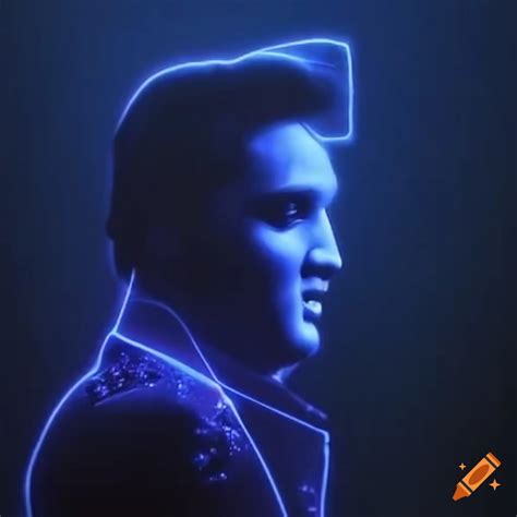 Hologram Depiction Of Elvis Presley On Craiyon