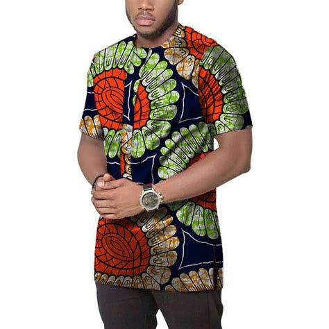 African Print T Shirt Male Tops Short Sleeve Men Africa T Shirt Fashion Traditional Design