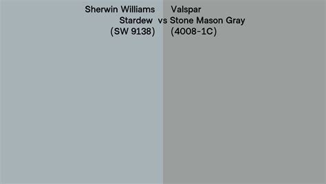 Sherwin Williams Stardew Sw 9138 Vs Valspar Stone Mason Gray 4008 1c Side By Side Comparison