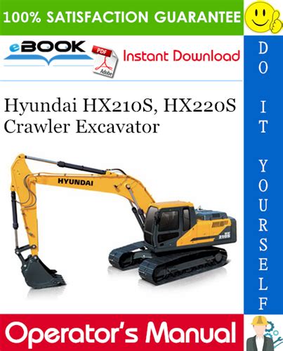 Hyundai Hx210s Hx220s Crawler Excavator Operators Manual Pdf Download