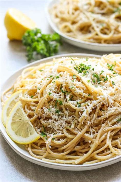 Lemon Garlic Parmesan Pasta Easy Spaghetti Recipe Joyous Apron