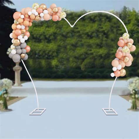 Heart-shaped Balloon Arch Rack Flower Backdrop Stand Wedding Decor