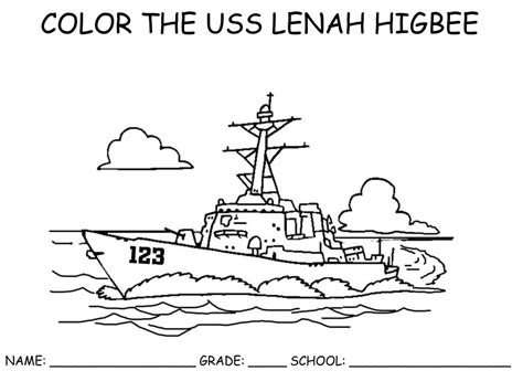 Navy Ship Coloring Page