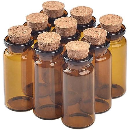 Amazon TAI DIAN 22x50x12 5mm 10ml Amber Glass Bottles With Cork