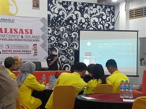 Sukseskan Pemilu Boy Yandra Imbau Bawaslu Bangka Ikat Media