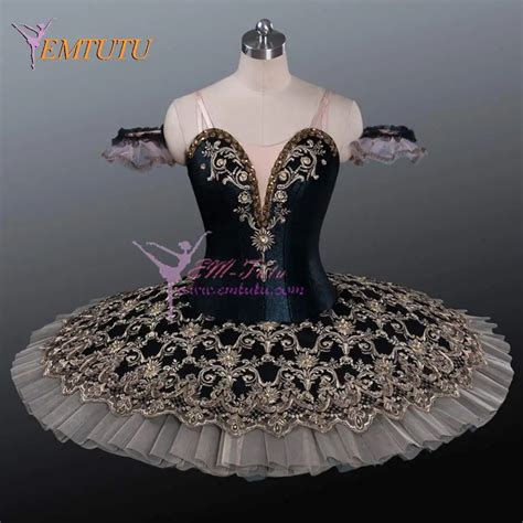 Adult Professional Tutus Black Gold Professional Ballet Tutu Costume