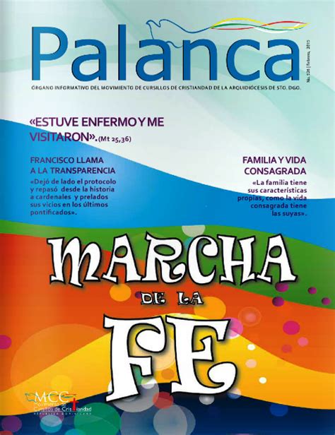 Revista Palanca Febrero 2015 Movimiento Cursillo De Cristianidad