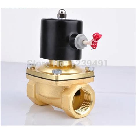 2 Way Dn40 Dn50 Brass Electric Solenoid Valve 1 12 2 Ac220v Dc12v Dc24v Normally Closed For