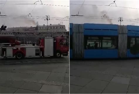 Video Po Ar U Centru Zagrebu Suklja Gusti Dim Nad Trgom Prolaznici