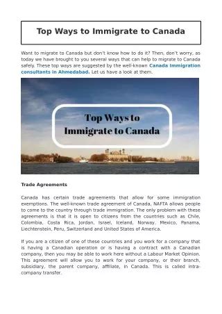 PPT Large Number Of Indians Looking To Immigrate Canada PowerPoint