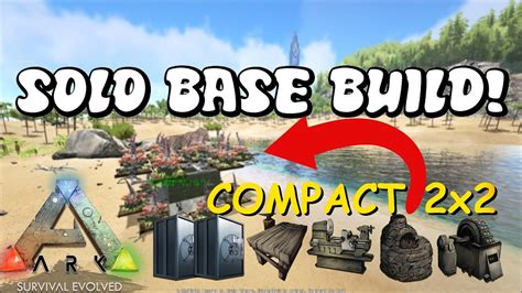 Very Compact 2x2 Solo Pvp Base W 2 Vaults Turrets Ark Survival Evolved Base Build Youtube