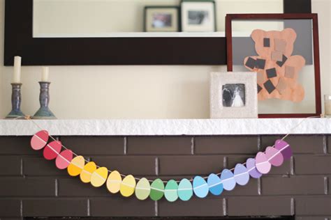 Diy Paint Chip Easter Garland Modern Parents Messy Kids