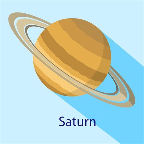 Icono Del Planeta Saturno Ilustración Plana Del Icono Del Vector Del