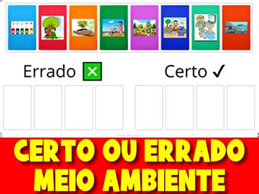 Jogo de classificação dos itens do meio ambiente