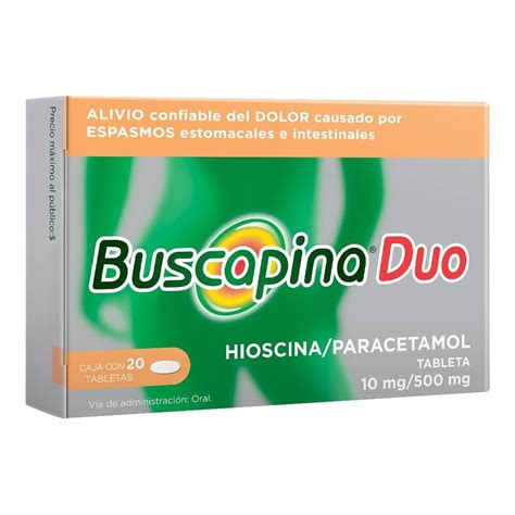 Buscapina Duo Hioscina Mg Paracetamol Mg Tabletas Walmart