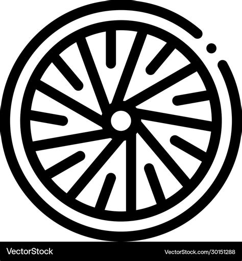 Bicycle wheel icon outline Royalty Free Vector Image