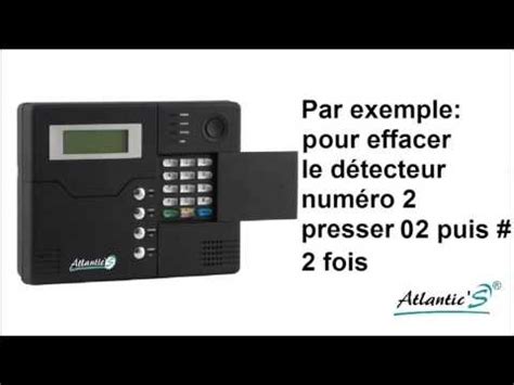 Effacement d un détecteur de chocs MD 2018 R Alarme Atlantic S ST V