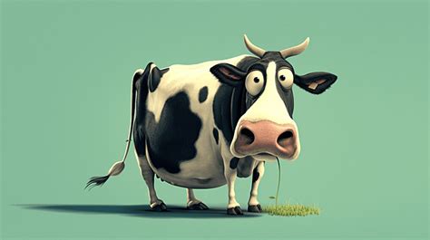 A Funny Cow With A Big Head Background Cow Funny Cute Background