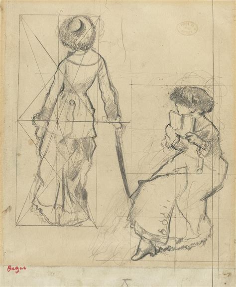 Study For Mary Cassatt At The Louvre By Edgar Degas