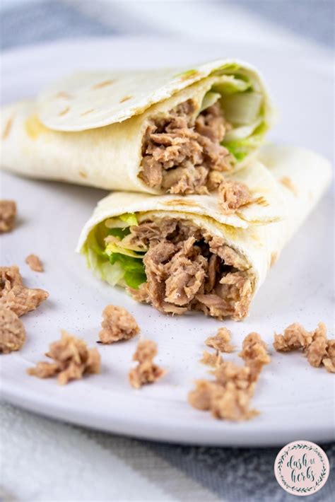 Easy Tuna Salad Hummus Wrap Dash Of Herbs