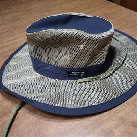 Original Panama Jack Mesh Safari Hat Mens Medium Beig Gem