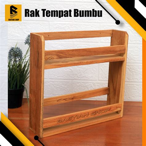 Jual Rak Bumbu Dapur Kayu Jati I Rak Alat Dapur Dan Toples I Rak