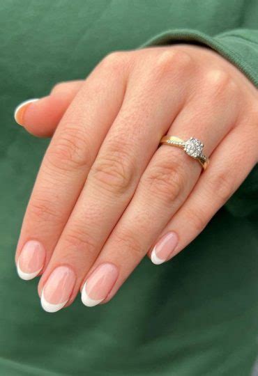 25 Elegant Bliss Captivating Wedding Nail Designs Oval Shape French Tips