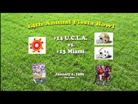 Fiesta Bowl Ucla V Miami One Hour Youtube