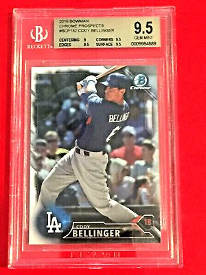 2016 Bowman Chrome Prospect BCP182 Cody Bellinger Rookie BGS 9 5 GEM