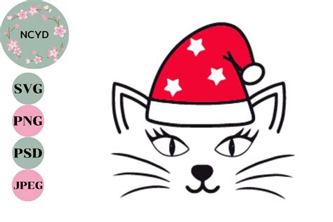 Meowy Catmas Svg Cat Christmas Svg Png Graphic By Ncyd Shop Creative